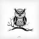 CUTE owl tattoo design idea