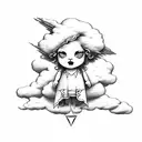 CLOUD ANGEL tattoo design idea
