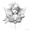 CLOUD ANGEL tattoo design idea