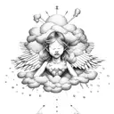 CLOUD ANGEL tattoo design idea
