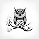 CUTE owl tattoo design idea