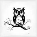 CUTE owl tattoo design idea