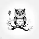 CUTE owl tattoo design idea