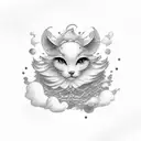 CLOUD tattoo design idea