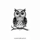 CUTE owl tattoo design idea