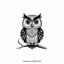CUTE owl tattoo design idea