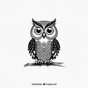 CUTE owl tattoo design idea