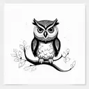 CUTE owl tattoo design idea