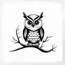 CUTE owl tattoo design idea