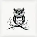 CUTE owl tattoo design idea