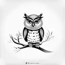 CUTE owl tattoo design idea