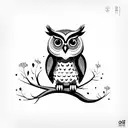 CUTE owl tattoo design idea