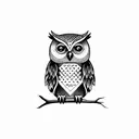 CUTE owl tattoo design idea