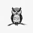 CUTE owl tattoo design idea