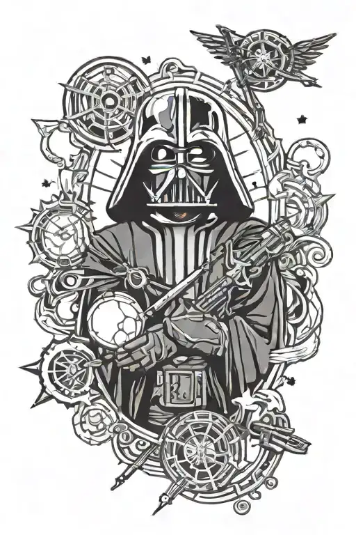 star wars, lord of the rings, castlevania, kingdom hearts tattoo design idea