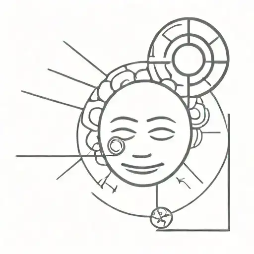 brain cancer symbol and smiley face  tattoo design idea