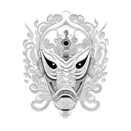 omni mask, with a veterinarian twist  tattoo design idea