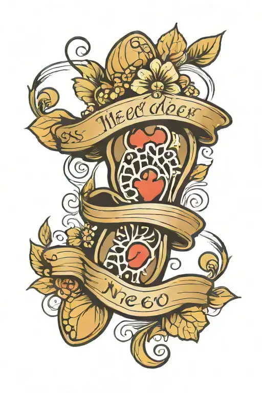 foot print with name tattoo design idea