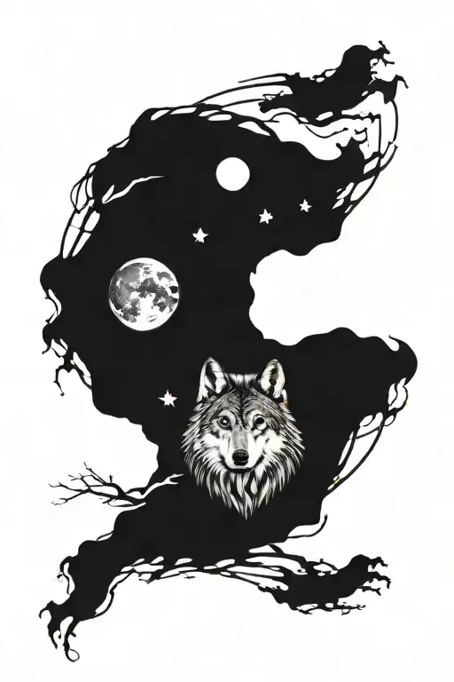Creating a tattoo design that tells the entire life journey of a wolf is a beautiful and meaningful concept. Given the d tattoo design idea