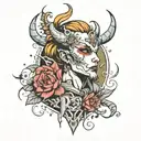 R N J A Z character tattoo design idea