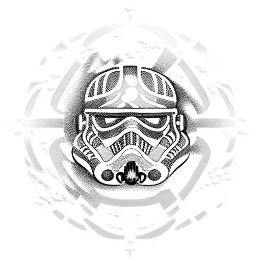 A Star Wars-inspired volleyball team logo tattoo design idea