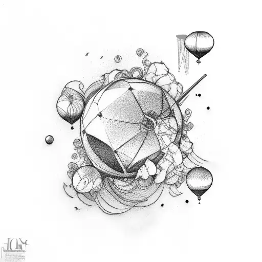 chiffre 12 avec ballon basket tattoo design idea