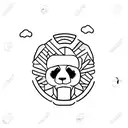 panda hugging an ice cube tattoo design idea