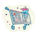 shopping cart with stars tattoo design idea