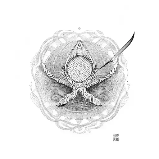 badminton tattoo design idea