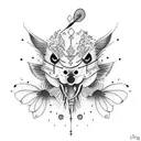 badminton tattoo design idea