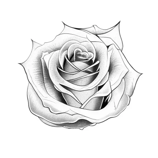 gothic style rose tattoo design idea