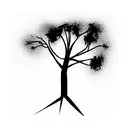 Small divi divi tree with lines under it and the year 2022 tattoo design idea