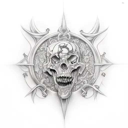 gates of underworld  tattoo design idea