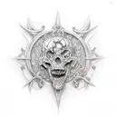 gates of underworld  tattoo design idea