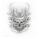 gates of underworld  tattoo design idea