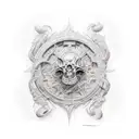 gates of underworld  tattoo design idea