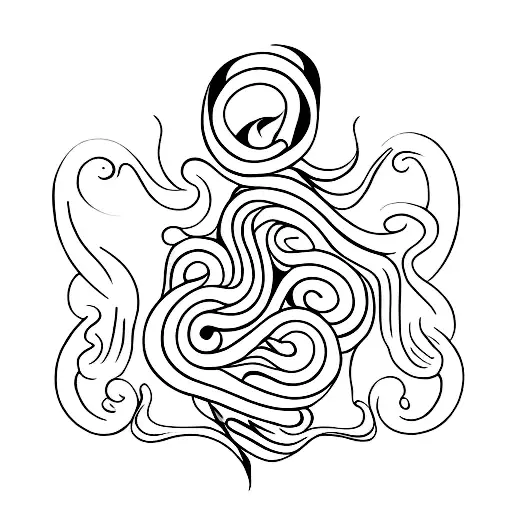 cursive words tattoo design idea