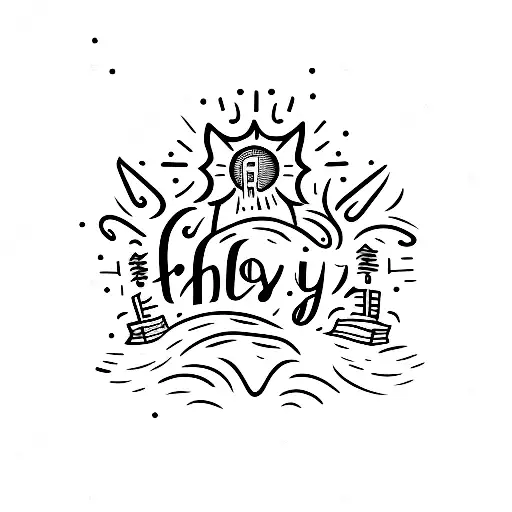 "His Glory Alone" in cursive tattoo design idea