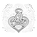 cursive words tattoo design idea