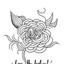 cursive words tattoo design idea