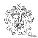 "His Glory Alone" in cursive tattoo design idea