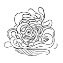 "His Glory Alone" in cursive tattoo design idea