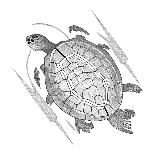 tradition hawaiin tattoo of turtle missing front left fin tattoo design idea