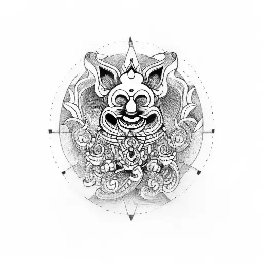 bali totem tattoo design idea