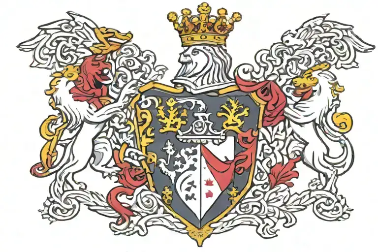 coat of arms royalty heraldry tattoo design idea