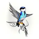 Swallow Bird tattoo design idea
