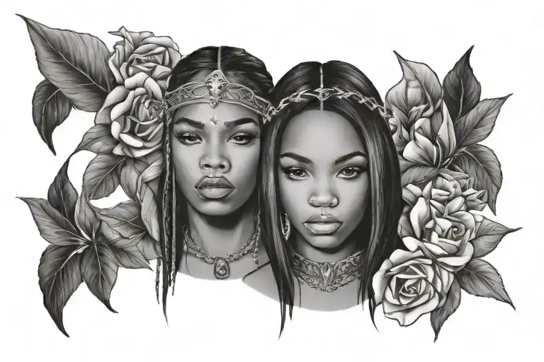 Aaliyah and Braylen tattoo design idea