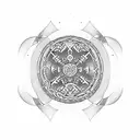 Vegvisir with Nordic dragon tattoo design idea