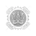 Vegvisir with Nordic dragon tattoo design idea