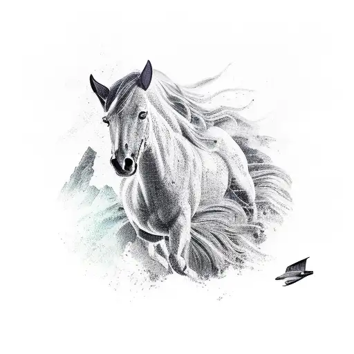 ford mustang car tattoo design idea